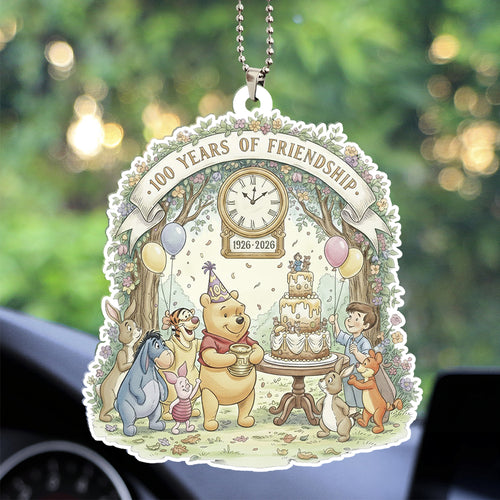 Winnie-the-Pooh 100th Anniversary Custom shape 2-sided Acrylic Car Ornament – NGHIAVT9354