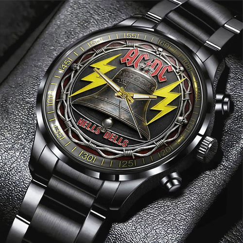 AC/DC Black Stainless Steel Watch – NGHIAVT9602