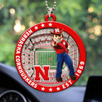 Nebraska Cornhuskers Football Custom shape 2-sided Acrylic Car Ornament – HOATT13113