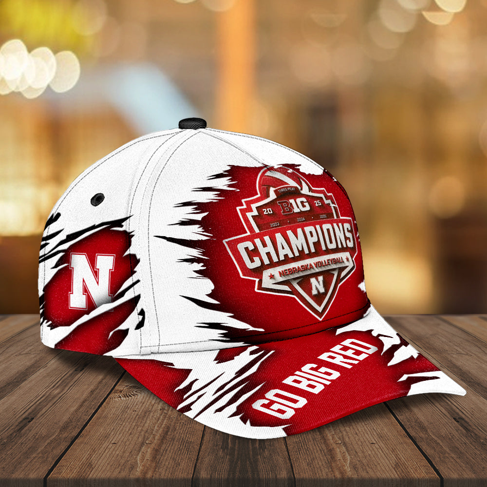 Nebraska Cornhuskers Women's Volleyball 2025 Big Ten Champions Classic Cap – MAITM13878