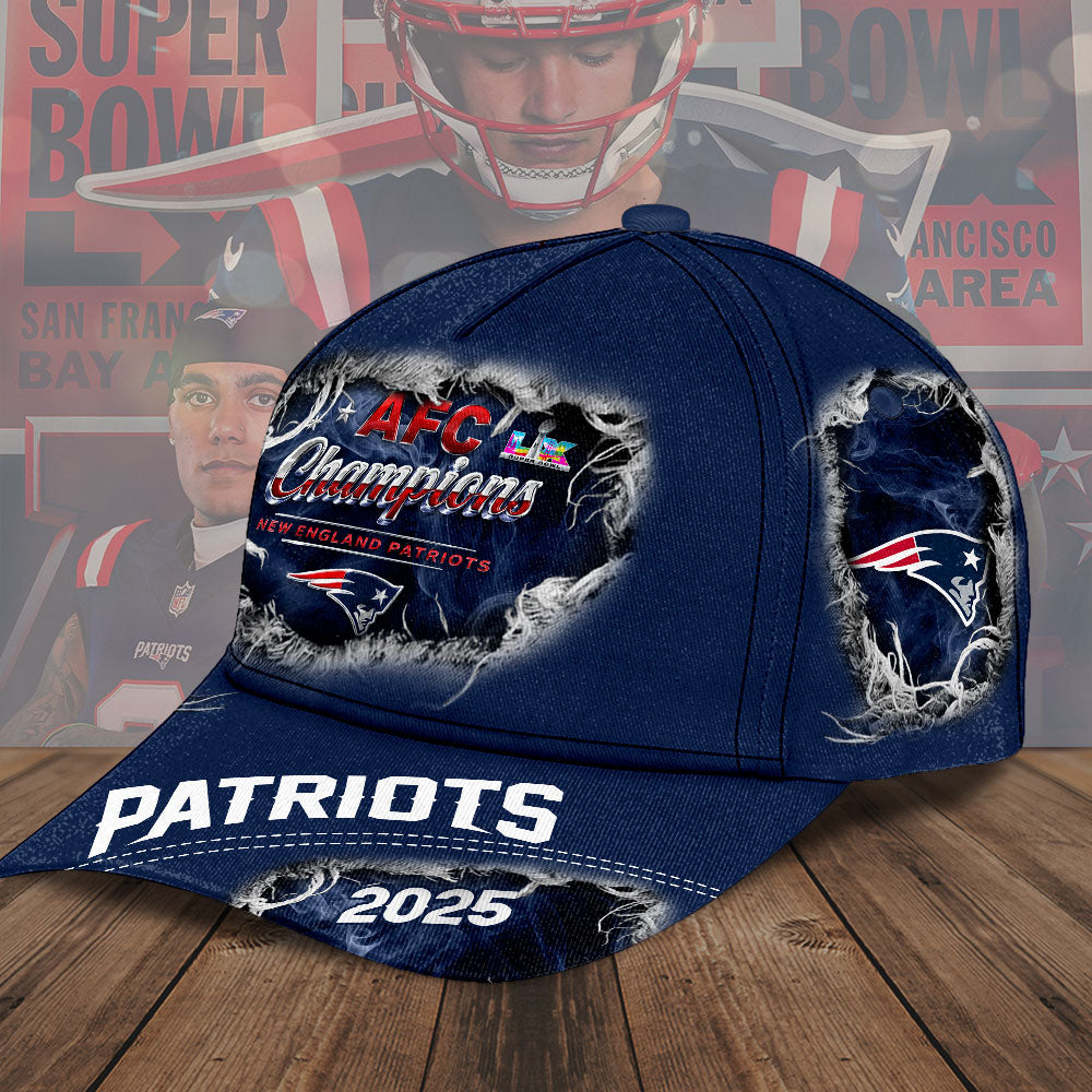 New England Patriots 2025 AFC Champions Classic Cap – TMTHU3457