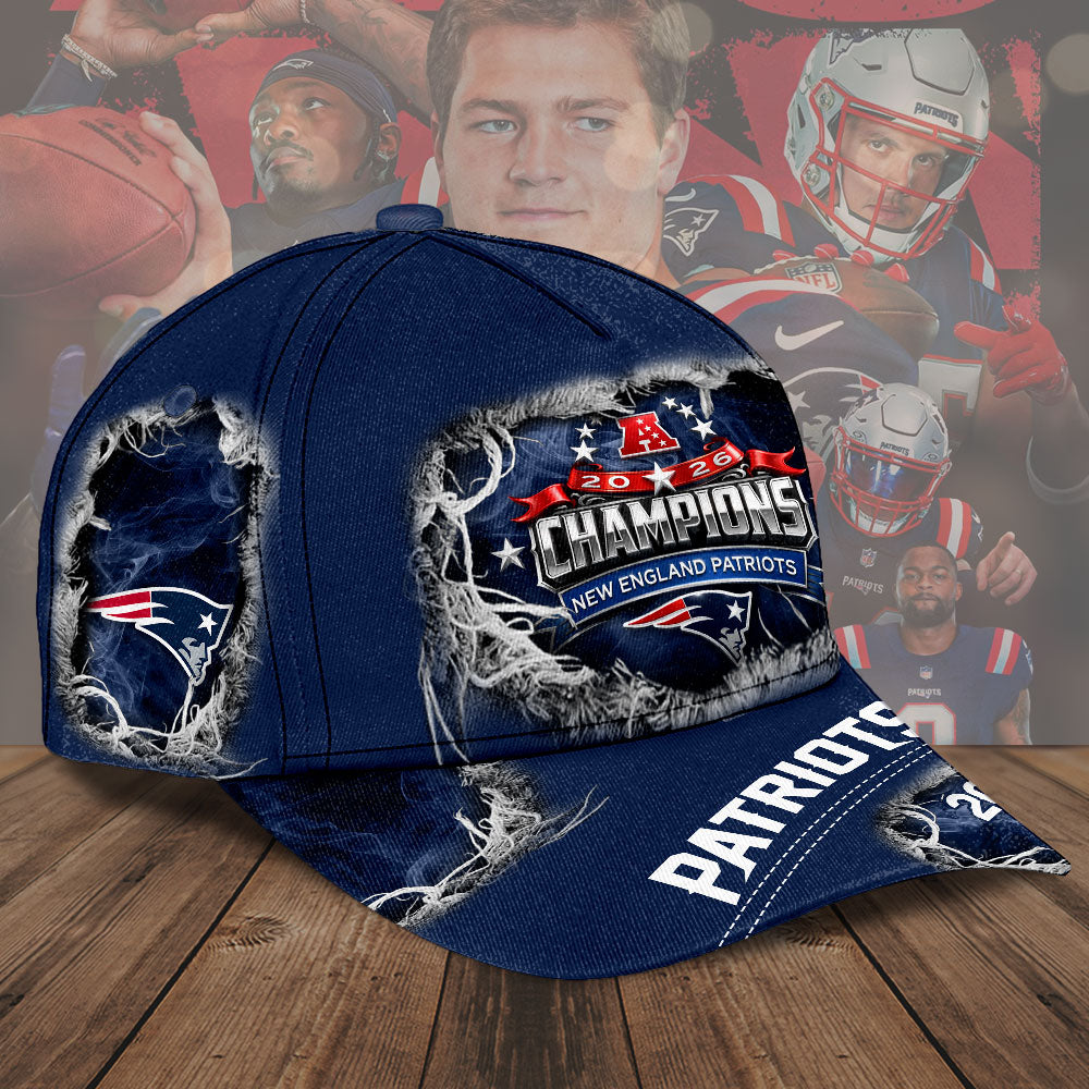 New England Patriots 2025 AFC Champions Classic Cap – TMTHU3525