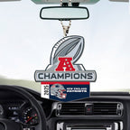 New England Patriots 2025 AFC Champions Custom shape 2-sided Acrylic Car Ornament – MAITM14601