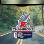 New England Patriots 2025 AFC Champions Custom shape 2-sided Acrylic Car Ornament – MAITM14601