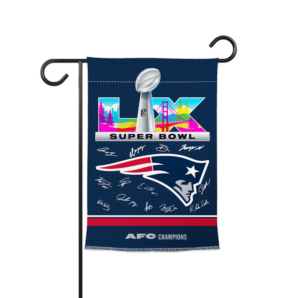 New England Patriots 2025 AFC Champions Double-side Garden Flag – TMTHU3461