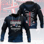 New England Patriots 2025 AFC Champions 3D Apparel – HOATT15895