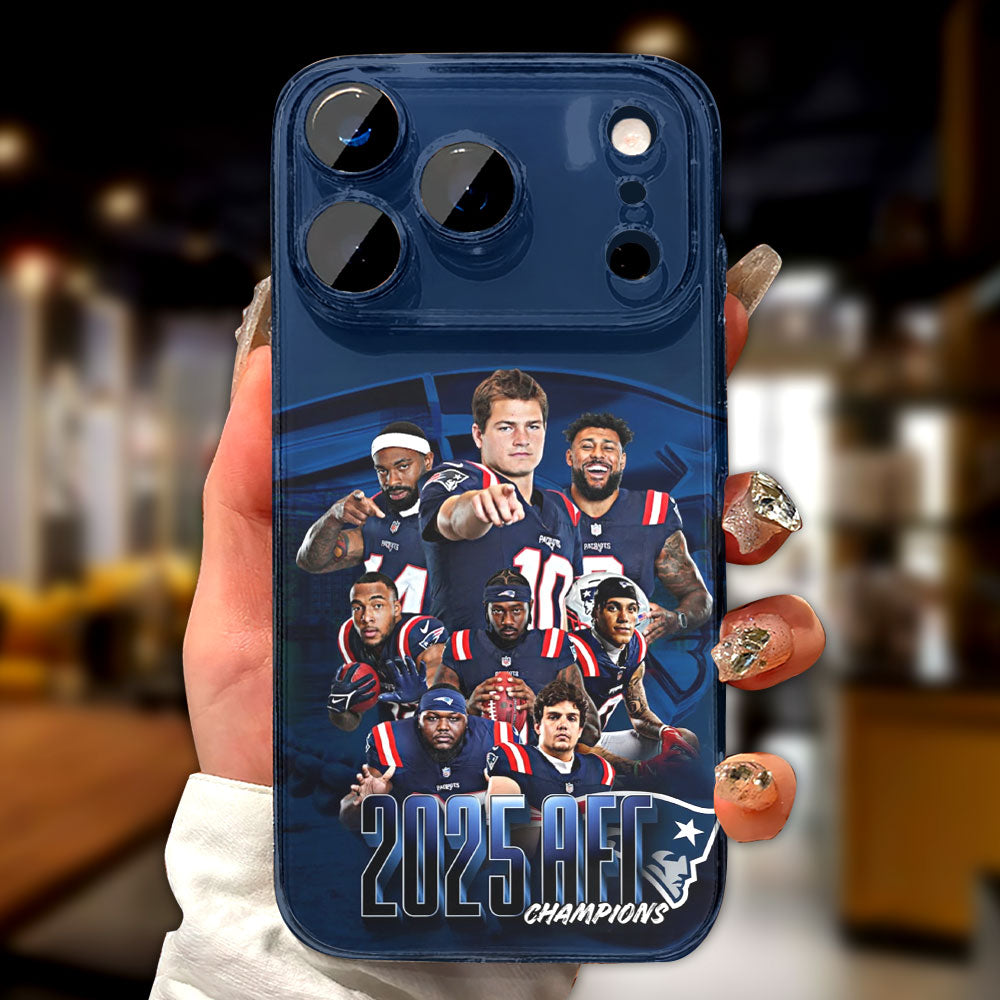 New England Patriots 2025 AFC Champions Phone Case – TMTHU3465