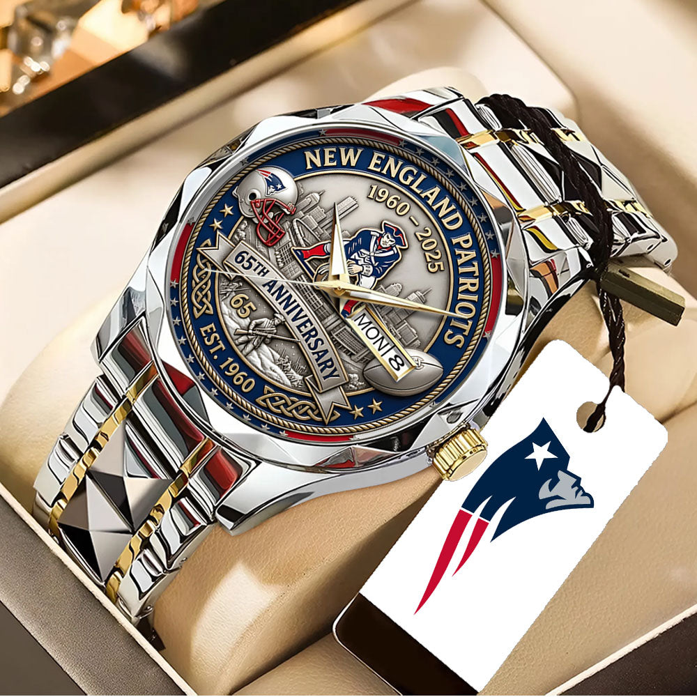 New England Patriots 65th Anniversary Alloy Luxury Quartz Watch – MAITM14133