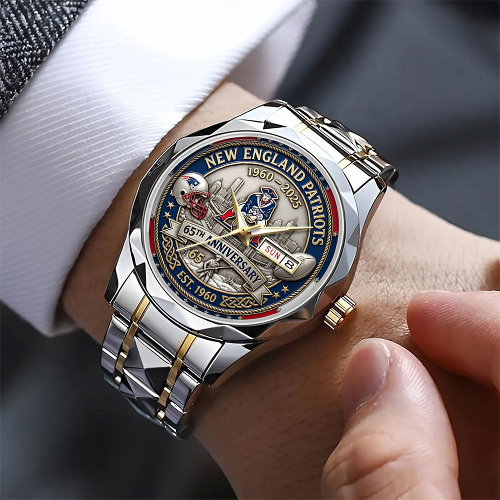 New England Patriots 65th Anniversary Alloy Luxury Quartz Watch – MAITM14133