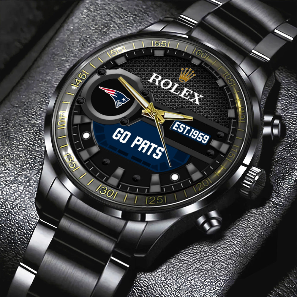 New England Patriots x Rolex Black Stainless Steel Watch – MAITM13216
