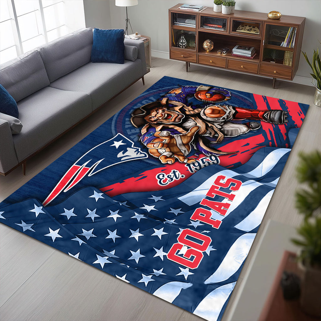 New England Patriots Rectangular Rug – HOATT13171