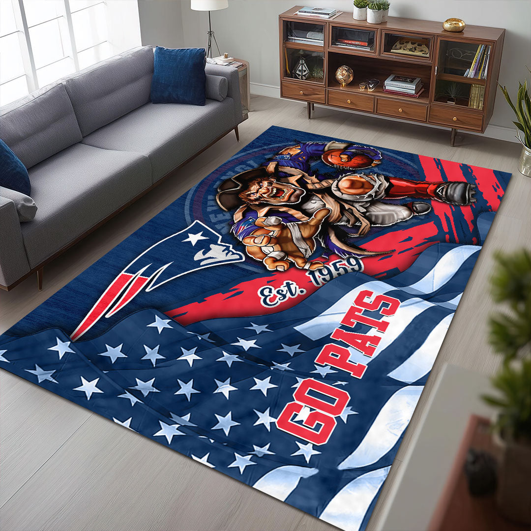 New England Patriots Rectangular Rug – HOATT13171