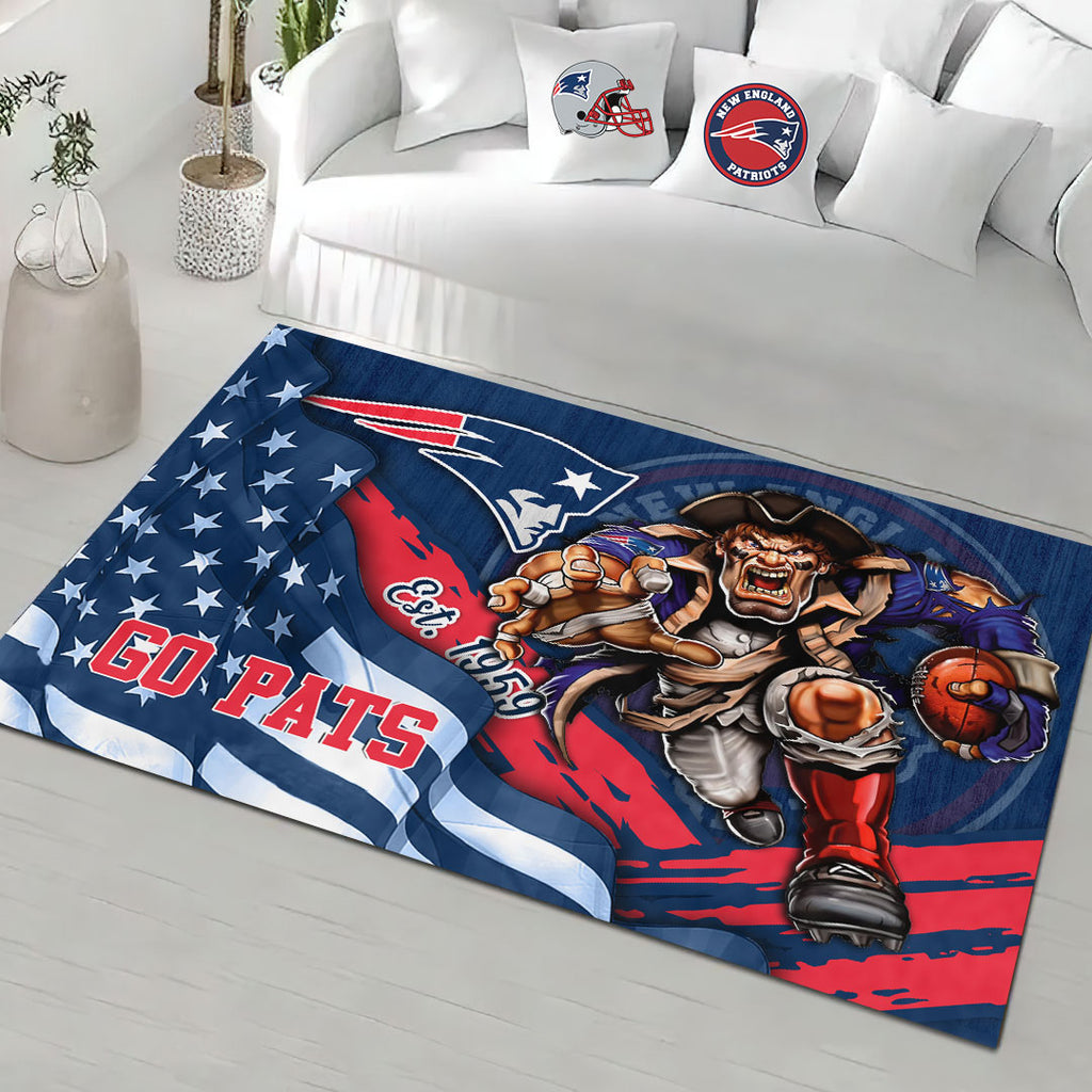 New England Patriots Rectangular Rug – HOATT13171