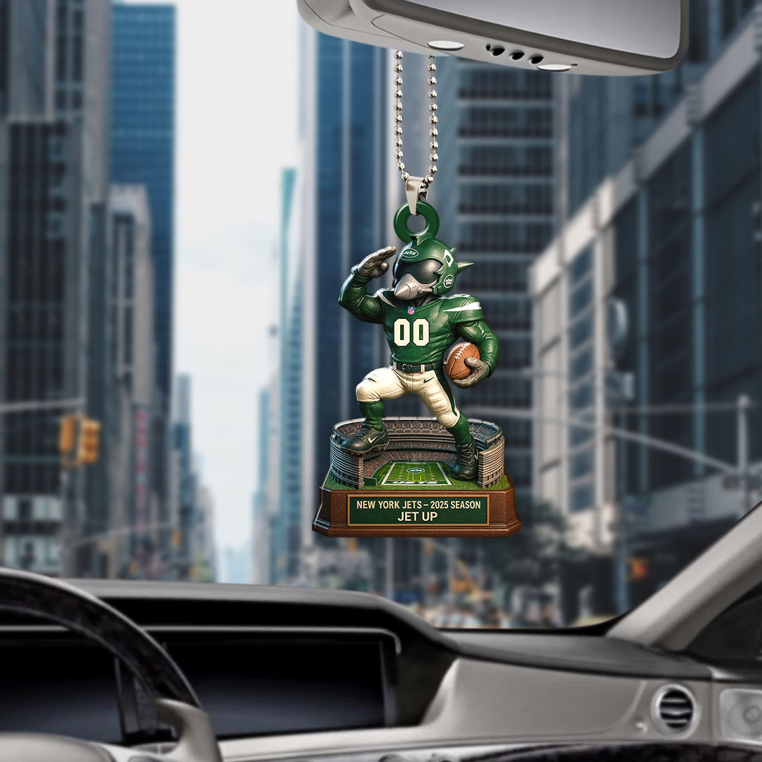 New York Jets 2025 Season Custom shape 2-sided Acrylic Car Ornament – HOATT13681