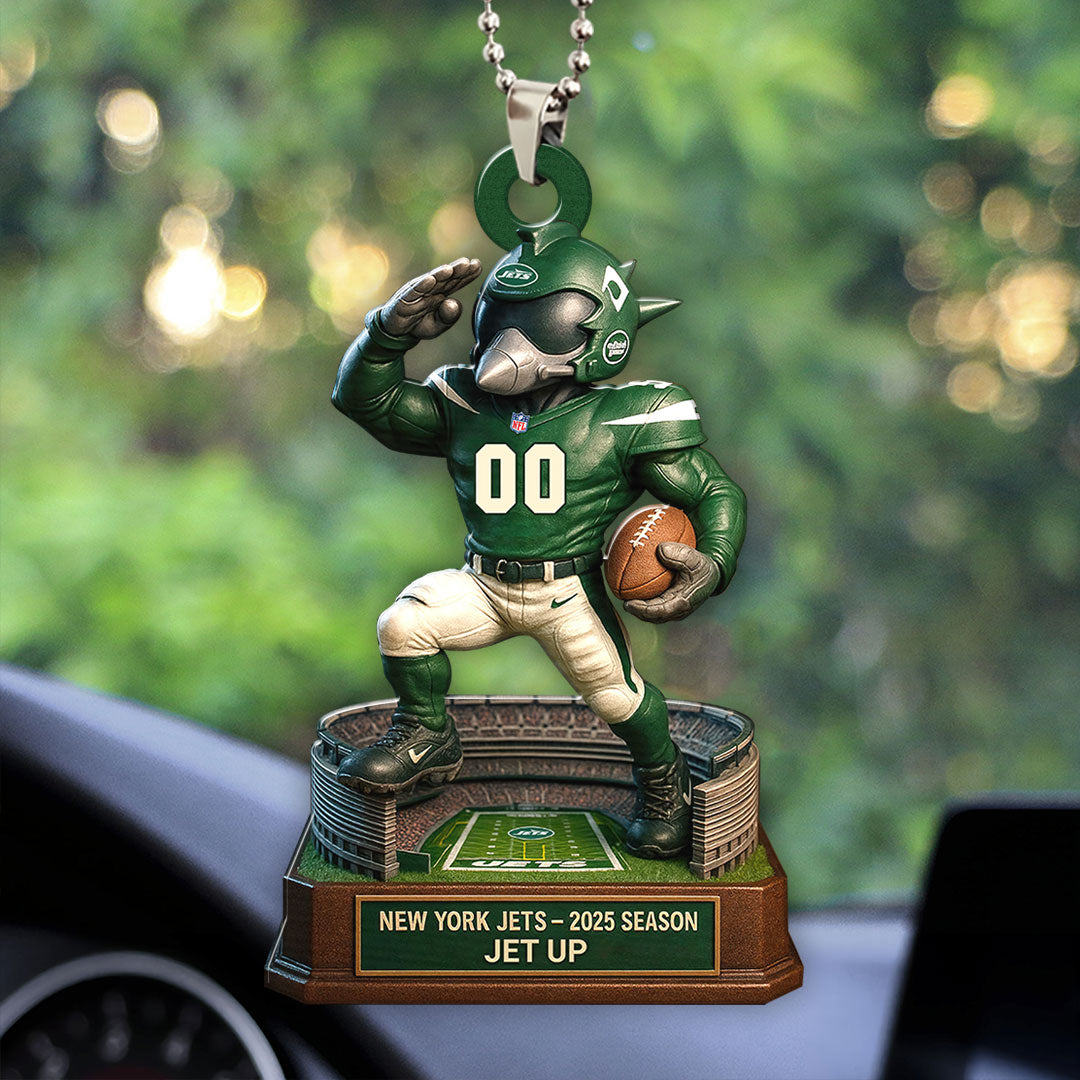 New York Jets 2025 Season Custom shape 2-sided Acrylic Car Ornament – HOATT13681