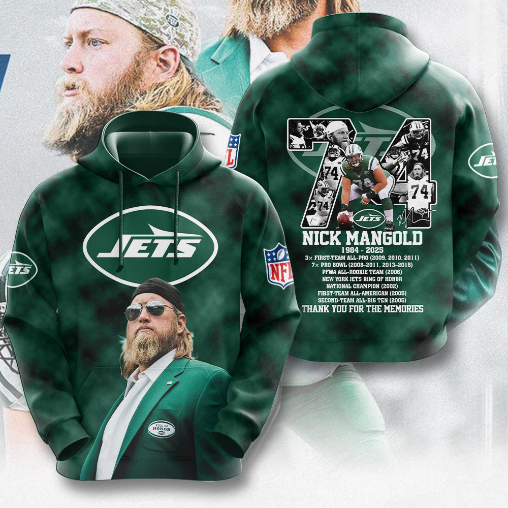 New York Jets x Nick Mangold 3D Apparel – MAITM13628
