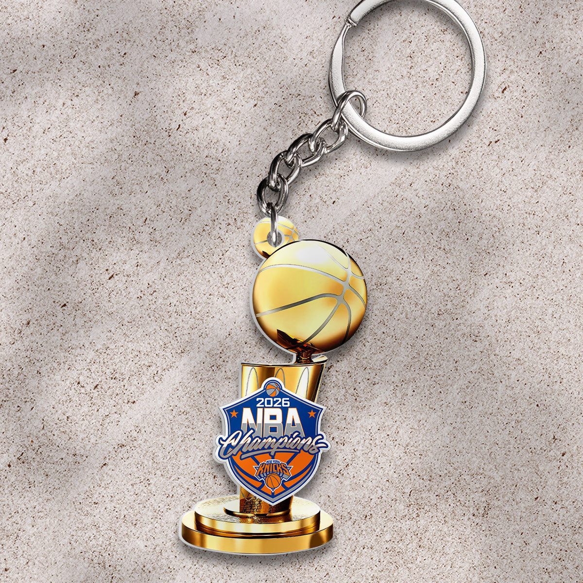 New York Knicks 2026 NBA Finals Champions Custom Shape 2-sided Keychain – HOATT18775