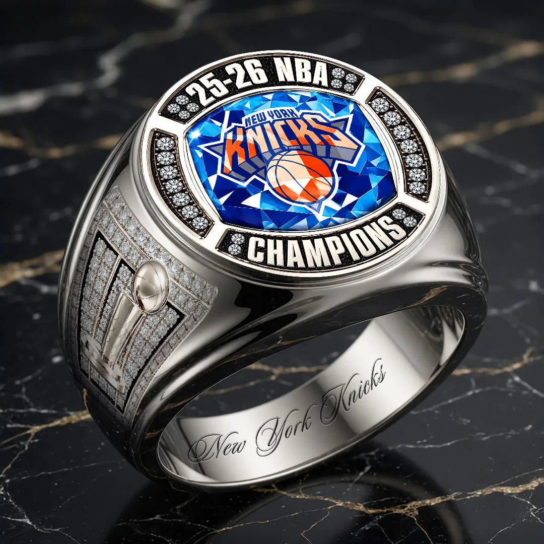 New York Knicks 2026 NBA Finals Champions 3D Engraved Ring – HOATT18620