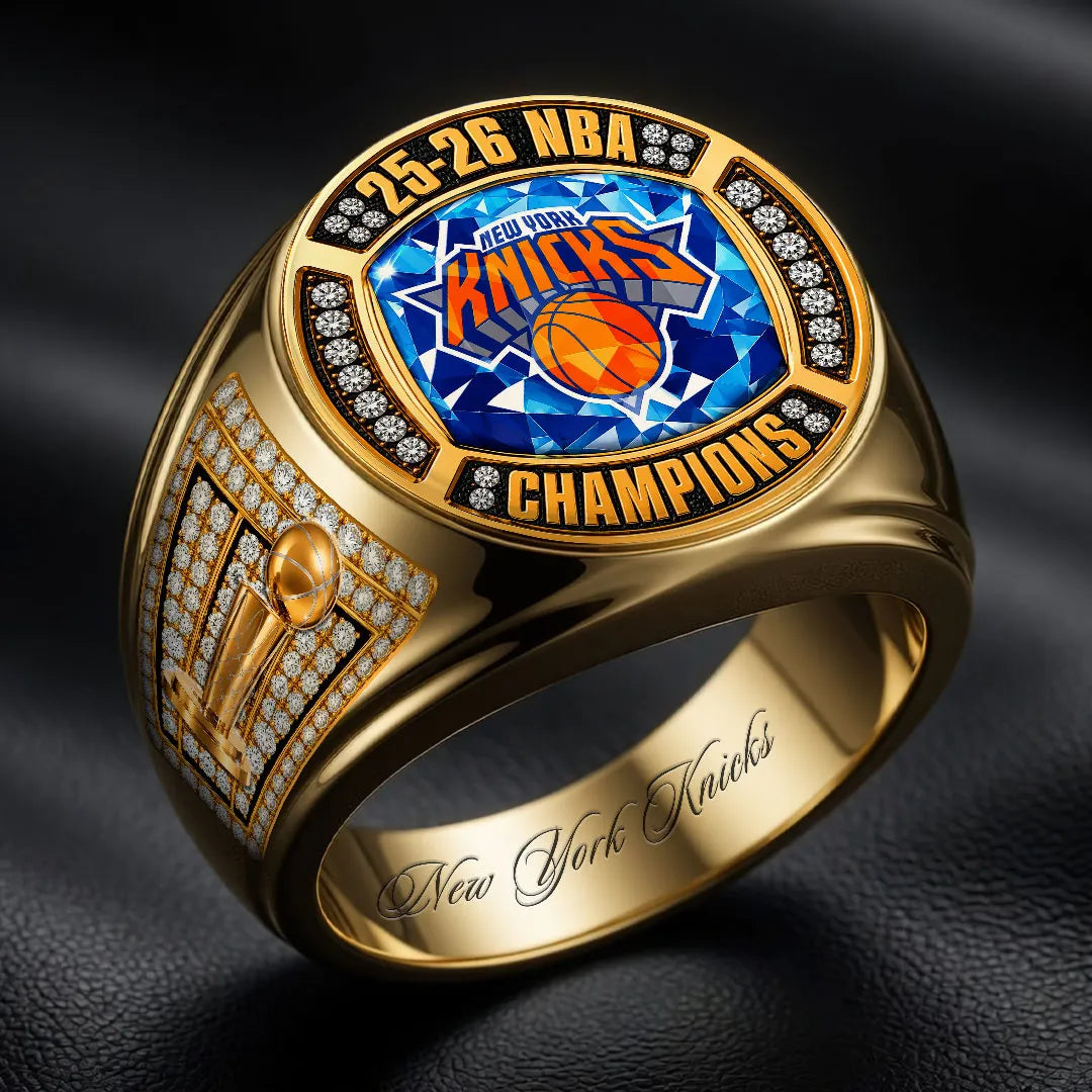 New York Knicks 2026 NBA Finals Champions 3D Engraved Ring – HOATT18620