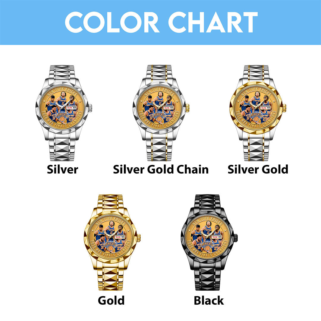 New York Knicks 2026 NBA Finals Champions Alloy Luxury Quartz Watch – HOATT18777