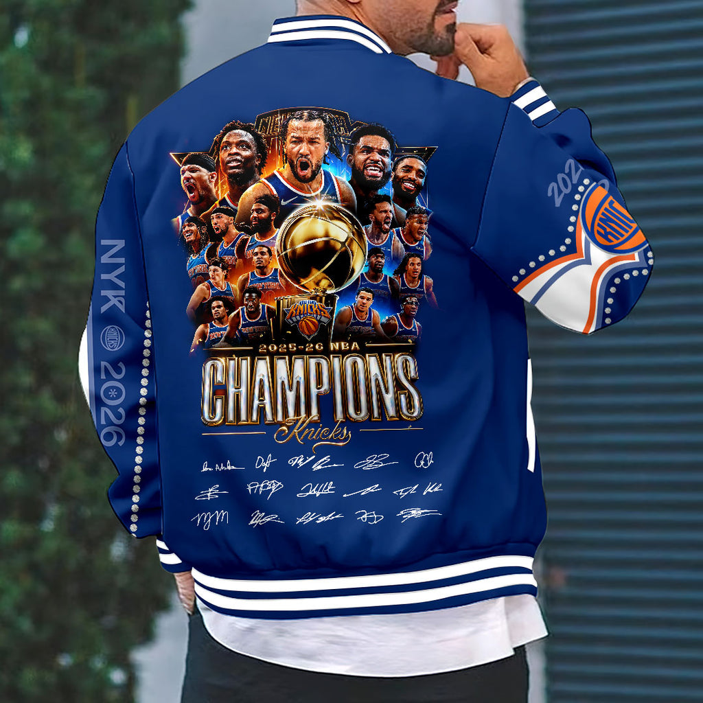New York Knicks 2026 NBA Finals Champions Varsity Jacket – HOATT18874