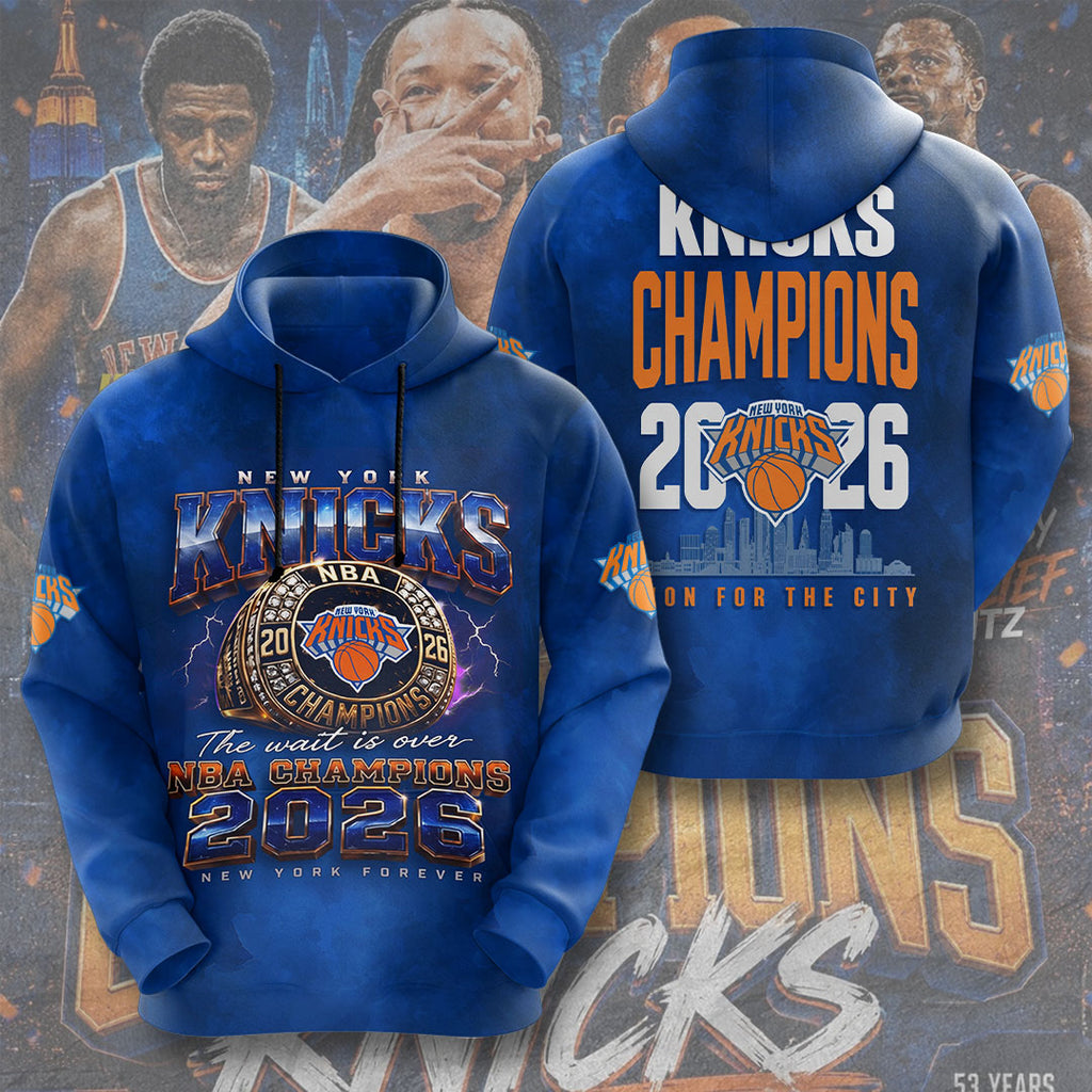 New York Knicks NBA Finals Champions 2026 3D Apparel – TMTHU6810