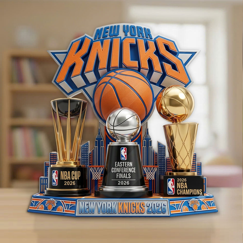 New York Knicks NBA Champions 2026 Custom Shape Acrylic Plaque – TMTHU6804