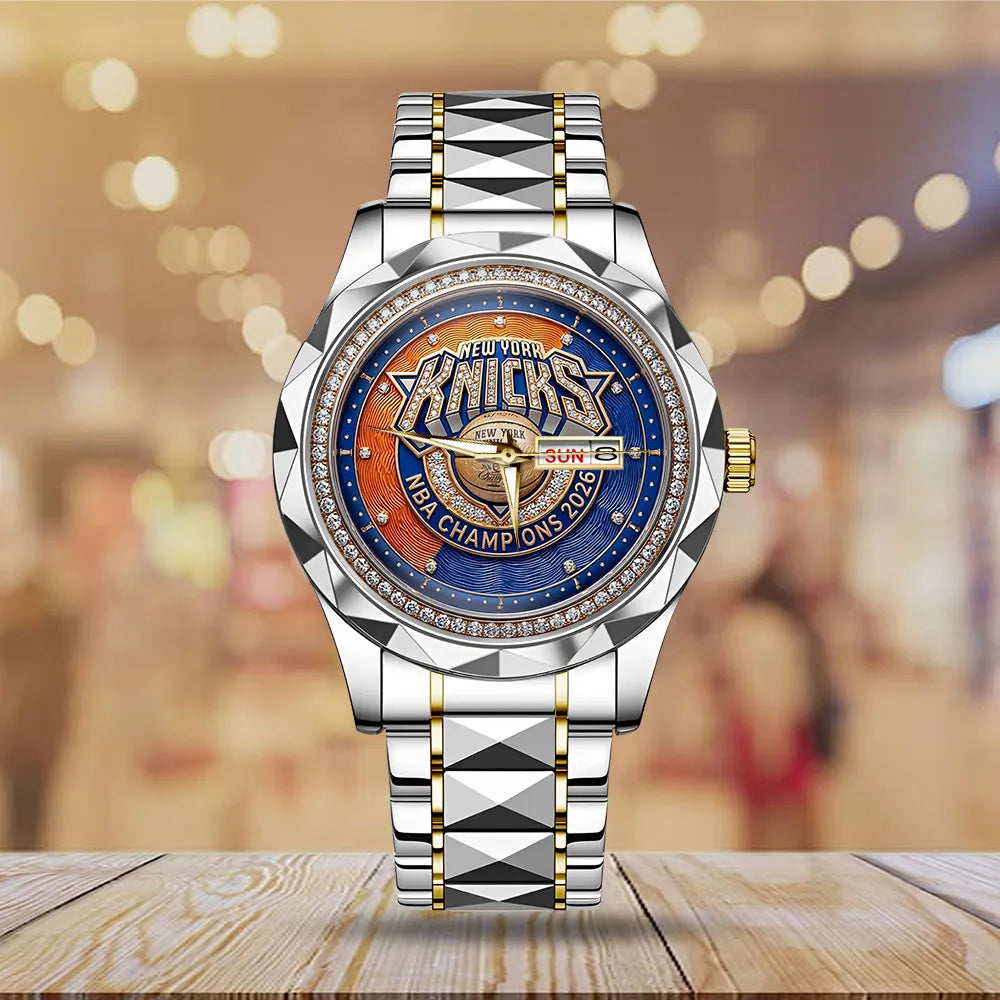 New York Knicks NBA Champions 2026 Alloy Luxury Quartz Watch – TMTHU6899