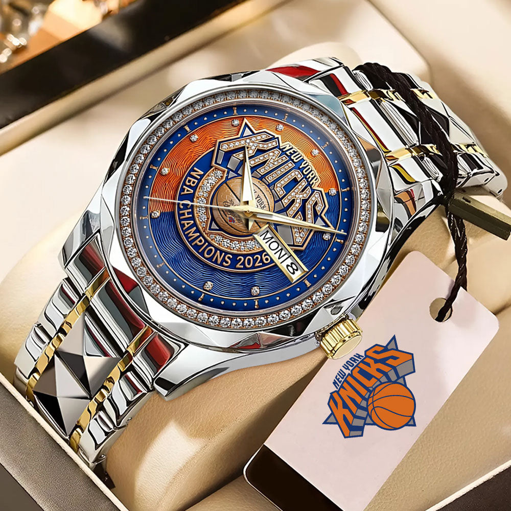 New York Knicks NBA Champions 2026 Alloy Luxury Quartz Watch – TMTHU6899