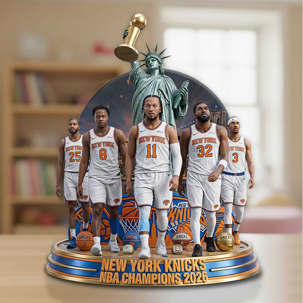 New York Knicks NBA Champions 2026 Custom Shape Acrylic Plaque – TMTHU7056