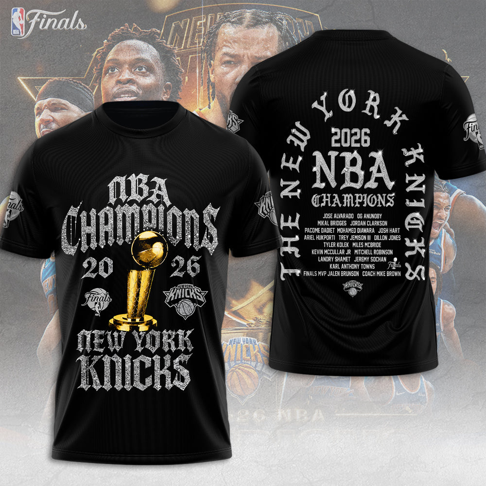New York Knicks NBA Finals Champions 2026 3D Apparel – TMTHU6893