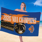 New York Knicks NBA Finals Champions 2026 Rectangle Beach Towel – TANTN23713