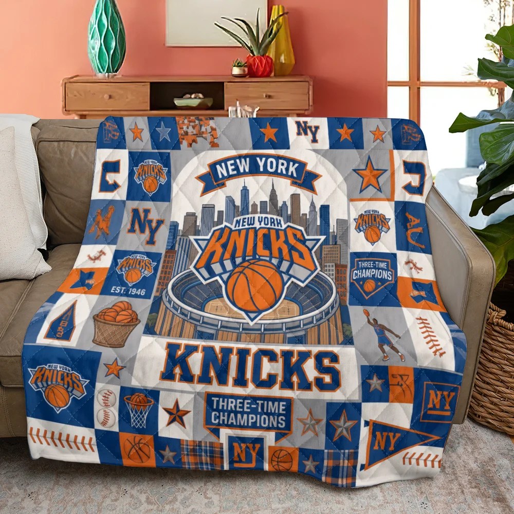 New York Knicks Quilt Blanket – TMTHU8818
