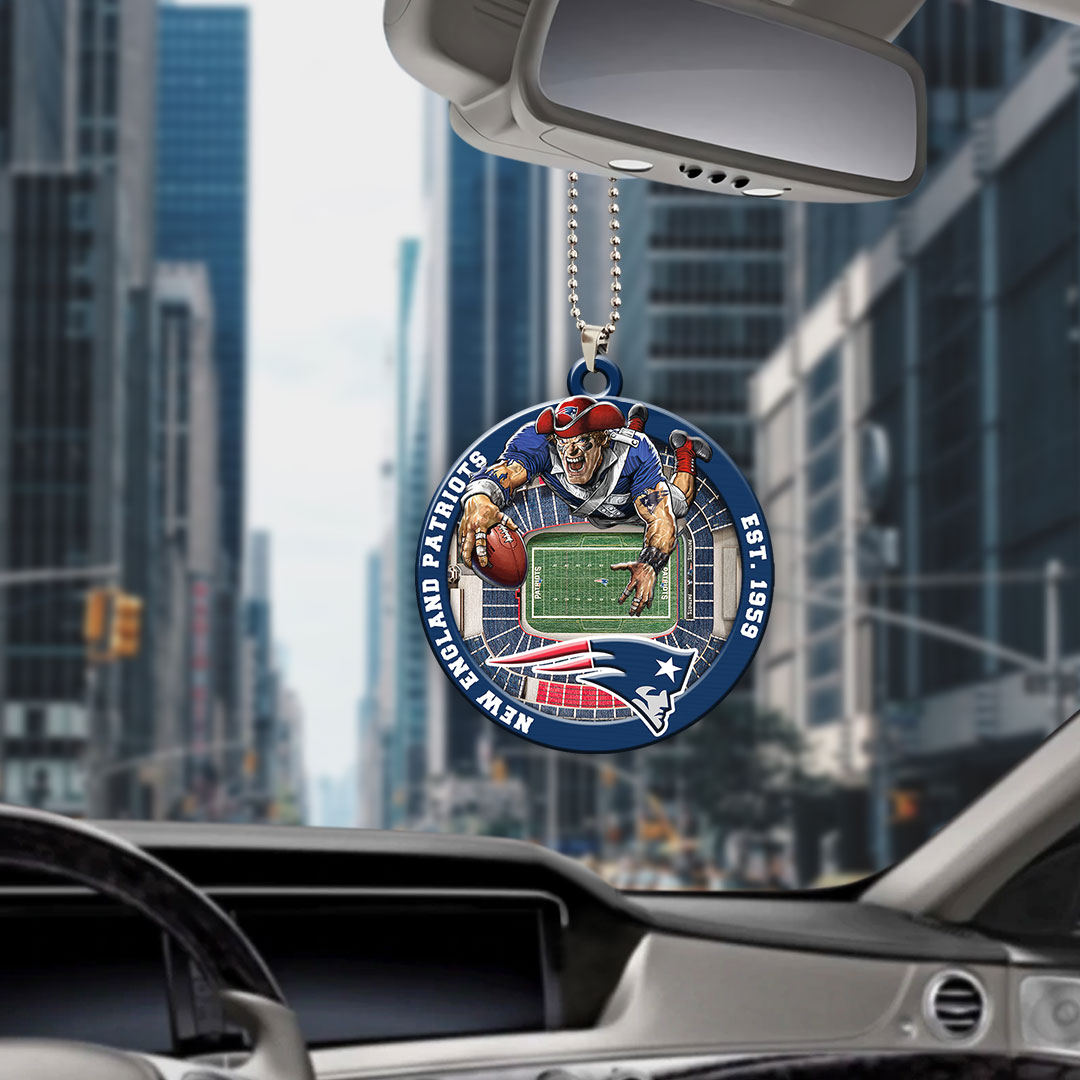 New England Patriots Custom shape 2-sided Acrylic Car Ornament – HOATT12588