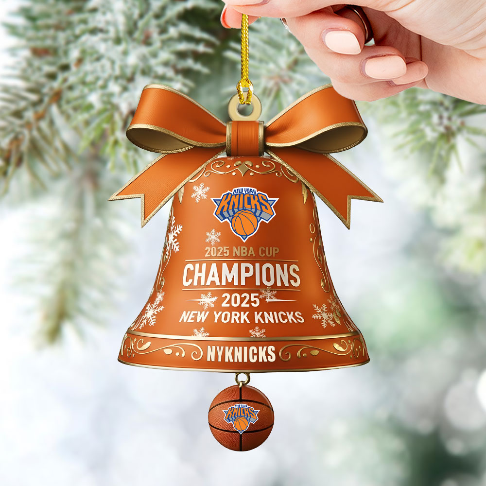 New York Knicks 2025 NBA Cup Champions Custom Shape 2-sided Acrylic Ornament – TMTHU2713