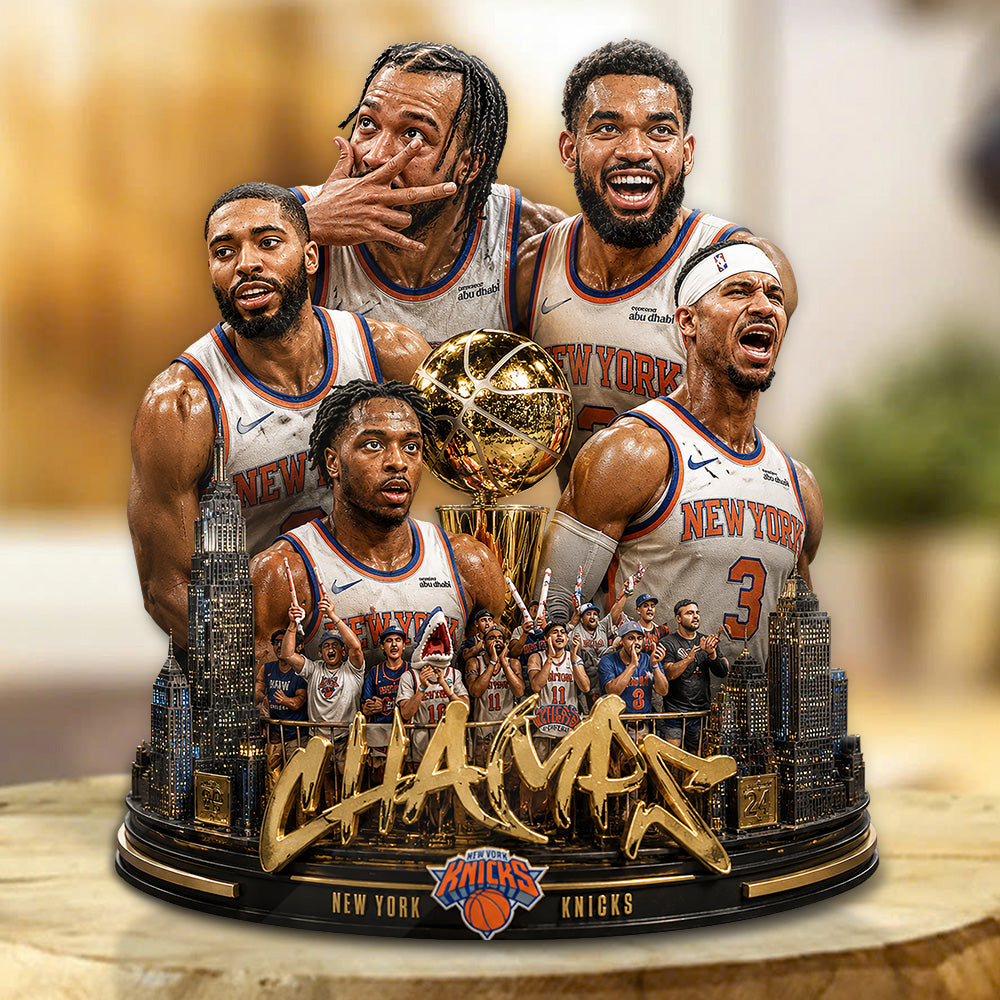 New York Knicks 2026 NBA Champions Custom Shape Acrylic Plaque – GNE7172