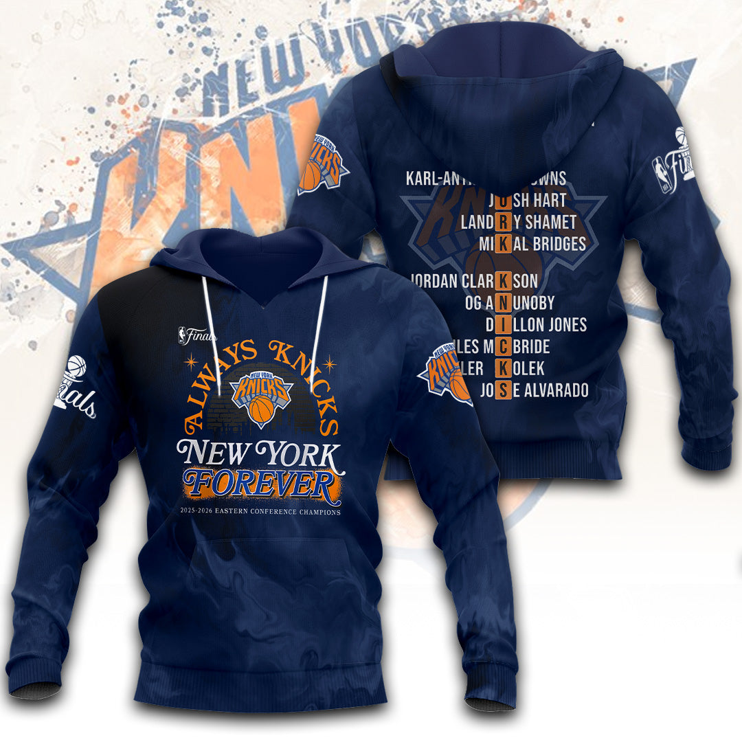 New York Knicks NBA Eastern Conference Champions 2026 3D Apparel – TANTN23194