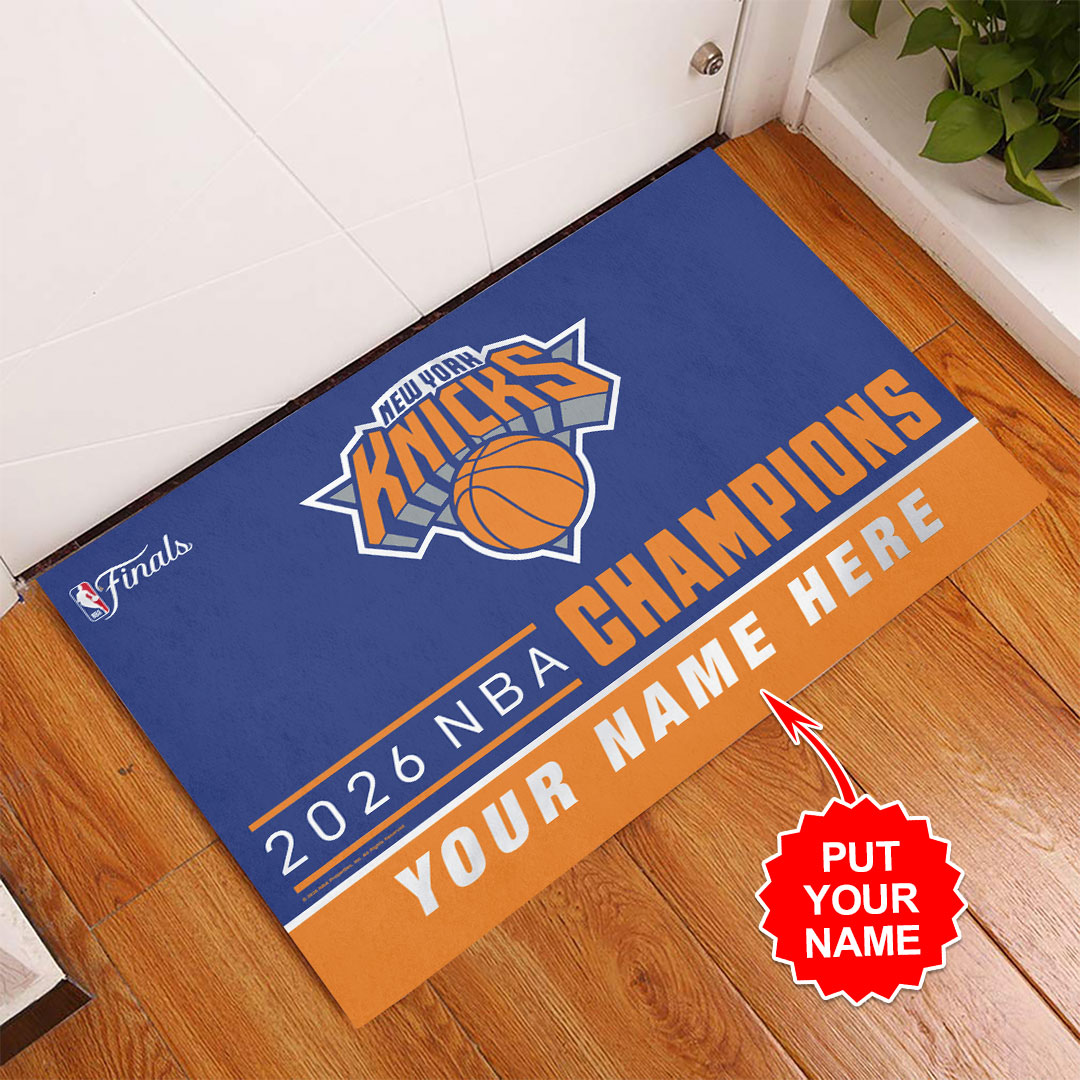 Personalized New York Knicks NBA Finals Champions 2026 Doormat – TANTN23627