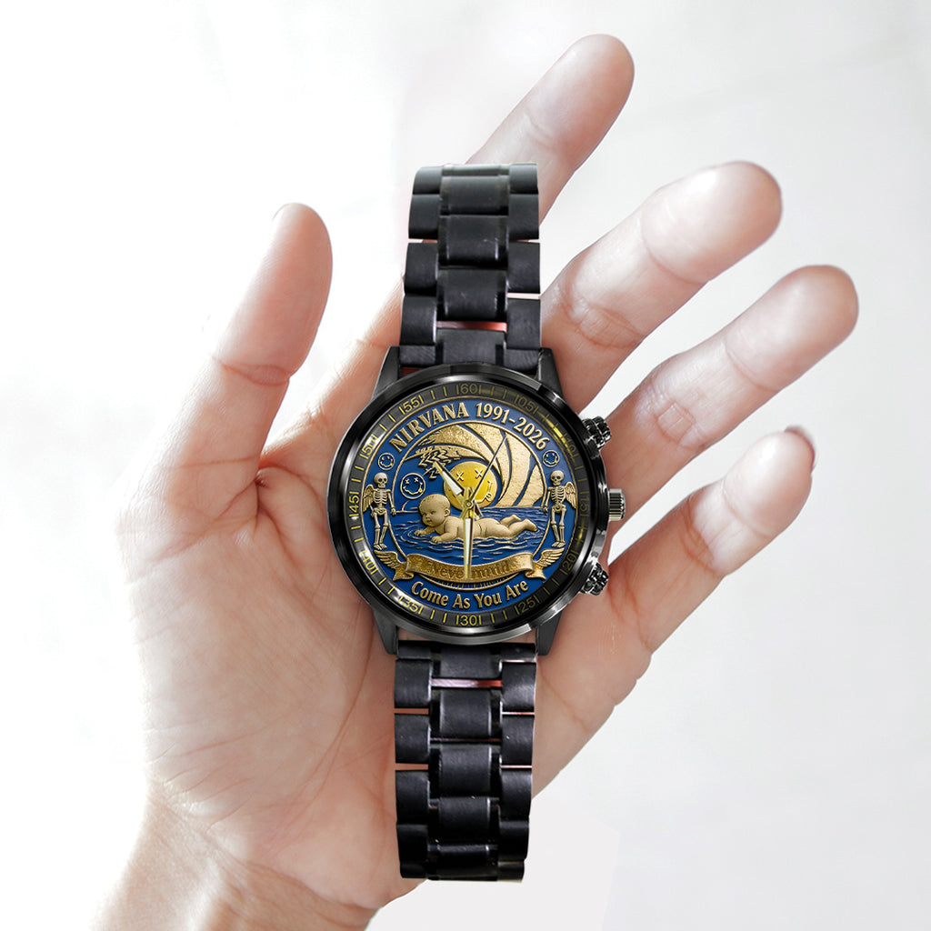 Nirvana x Nevermind 35th Anniversary Black Stainless Steel Watch – TANTN20049