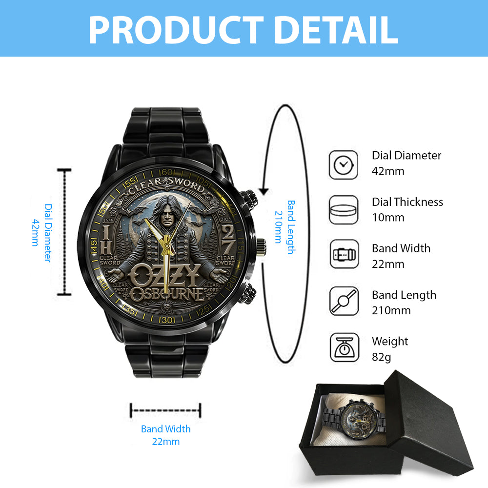 Ozzy Osbourne Black Stainless Steel Watch – TMTHU1039