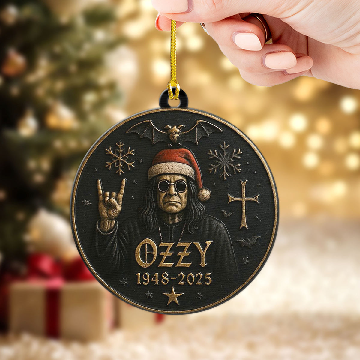 Ozzy Osbourne Custom Shape 2-side Printed Acrylic Ornament – TMTHU562