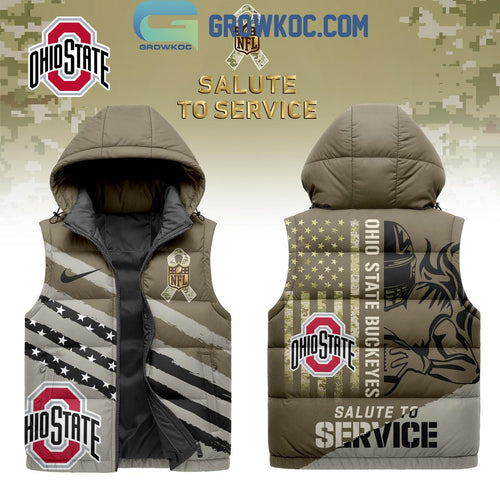 Ohio State Buckeyes Salute To Service Sleeveless Puffer Jacket
