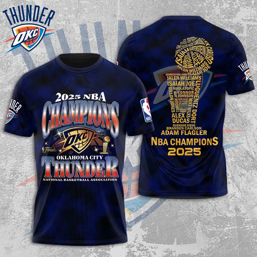 Oklahoma City Thunder 2025 NBA Champions 3D Apparel – MAITM 11757