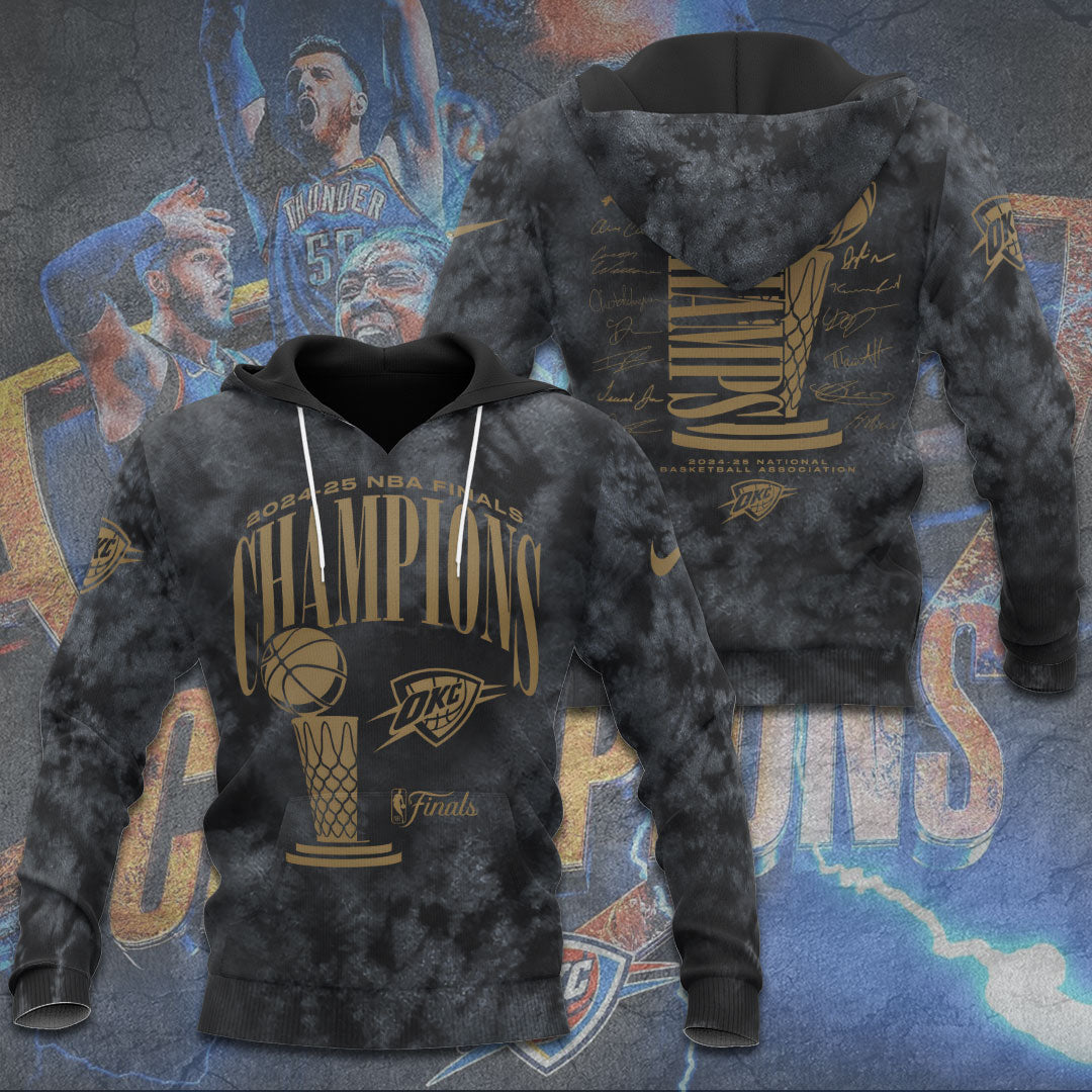Oklahoma City Thunder 2025 NBA Champions 3D Apparel – TANTN 13881