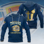 Oklahoma City Thunder 2025 NBA Champions 3D Apparel – HOATT 11397