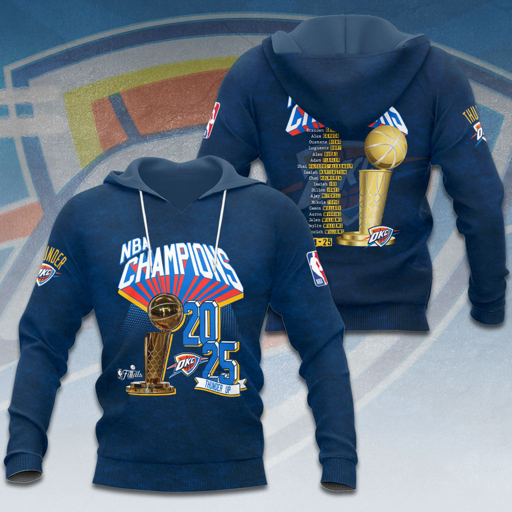 Oklahoma City Thunder 2025 NBA Champions 3D Apparel – HOATT 11404