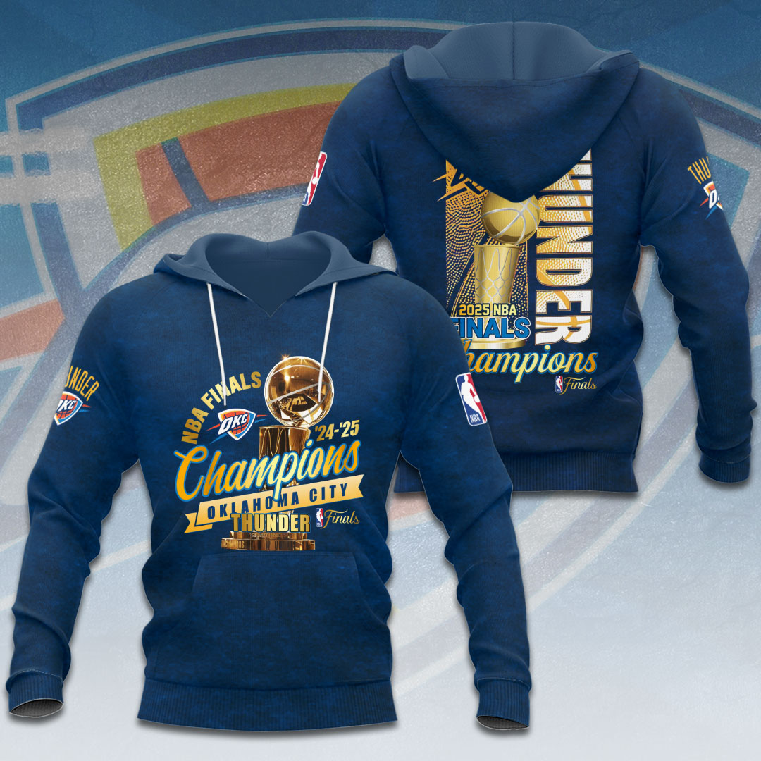Oklahoma City Thunder 2025 NBA Champions 3D Apparel – HOATT 11462