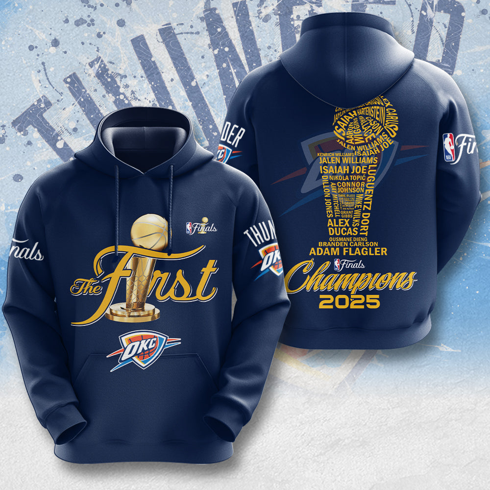 Oklahoma City Thunder 2025 NBA Champions 3D Apparel – MAITM 11801
