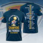 Oklahoma City Thunder 2025 NBA Champions 3D Apparel – HOATT 11364