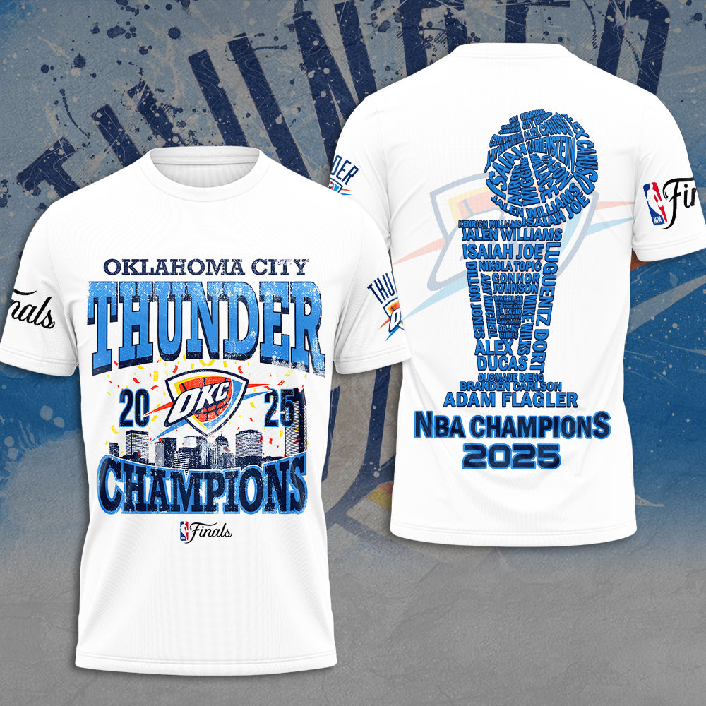 Oklahoma City Thunder 2025 NBA Champions 3D Apparel – MAITM 11840